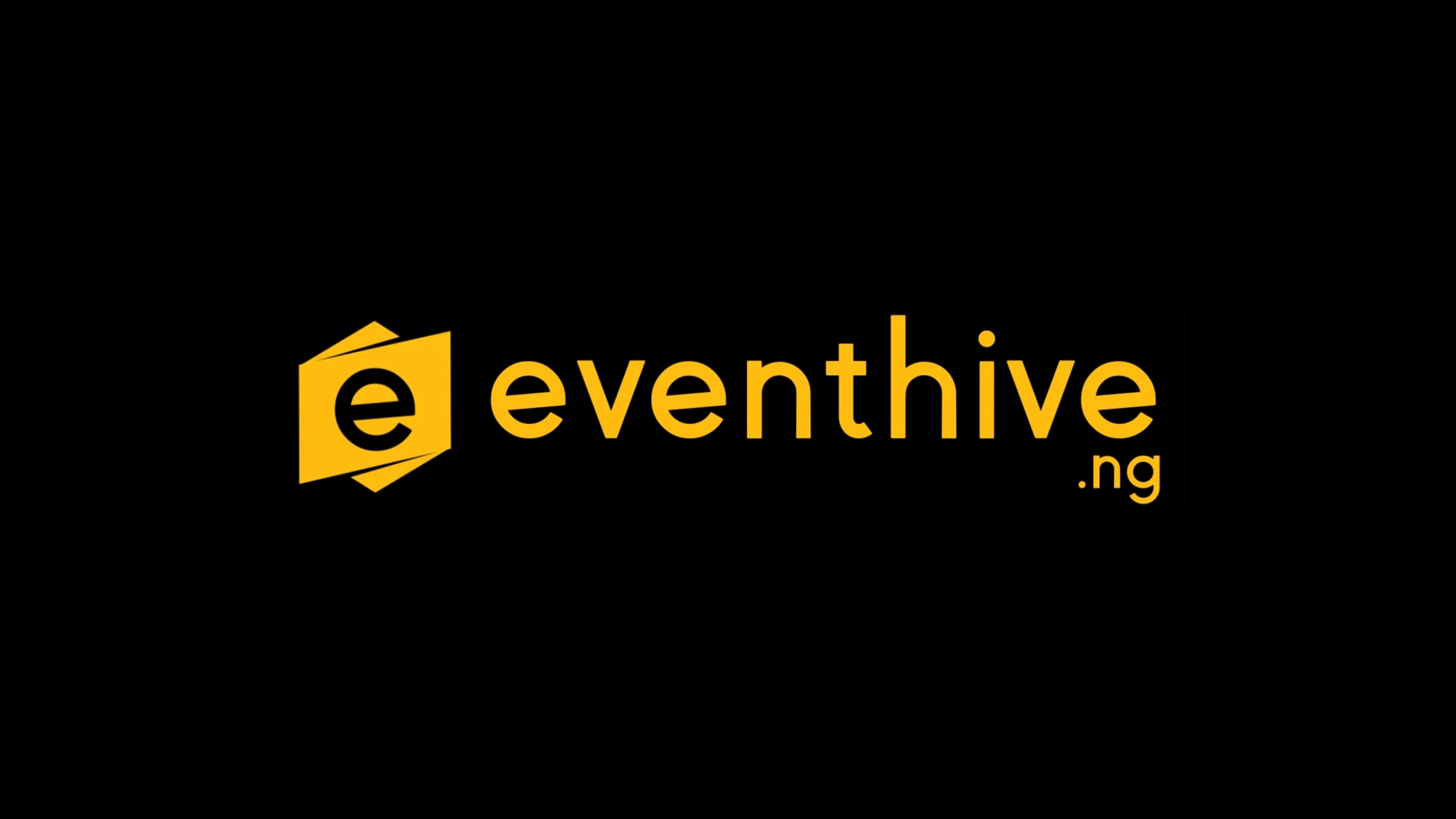 Eventhive yellow wordmark on black